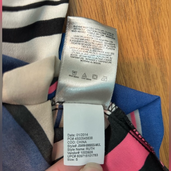 Jessica Simpson tank top multicolor stripes flowy size Small striped pink white - Picture 4 of 16